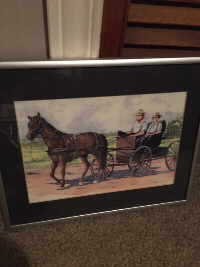 Horse and buggy watercolour  in Arts & Collectibles in Ottawa