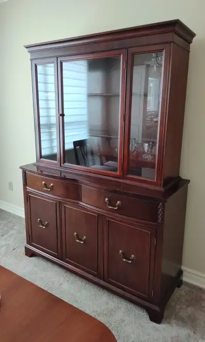 Two Piece Dining Room Hutch/Cabinet, View more