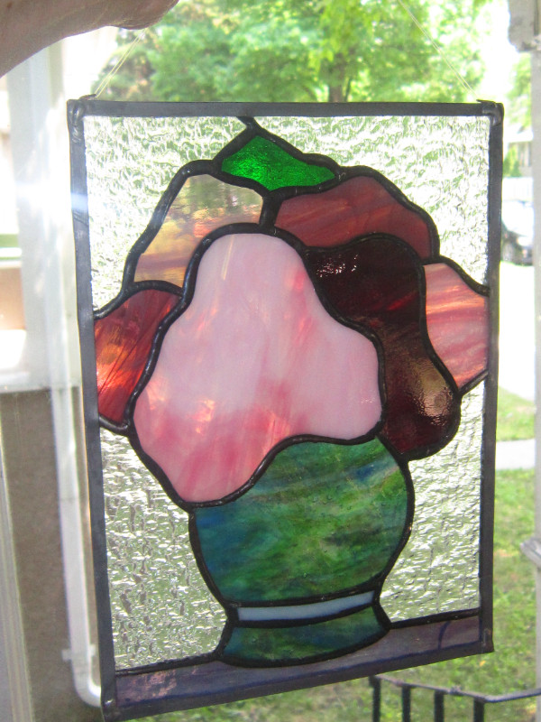 Stained Glass ~ Window ~ Hanger with 1 Crack in Arts & Collectibles in Winnipeg - Image 2