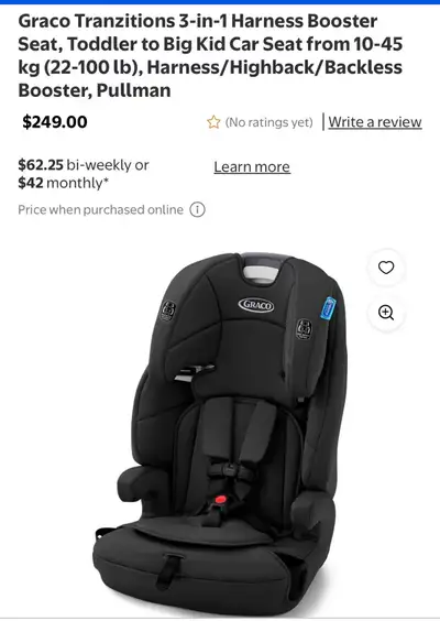 New Graco Tranzitions Car Seat, View more
