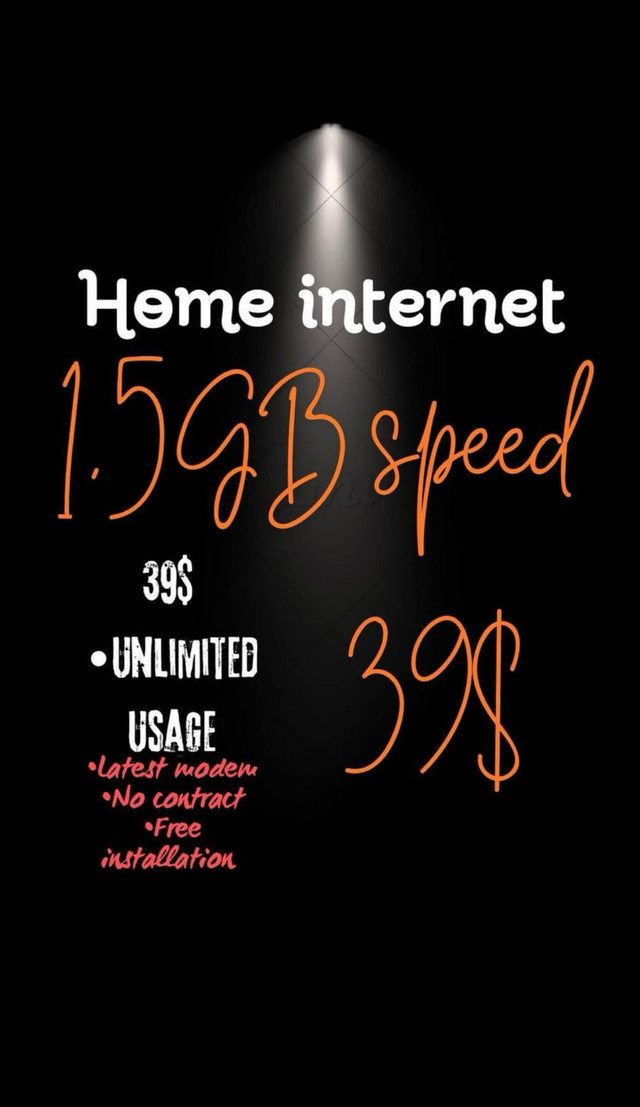 Internet, Home Internet, Unlimited, no contract in Other in Mississauga / Peel Region