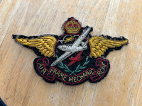 Rare WW2 Ratty Condition RCAF Crest Craft Embroidered Patch