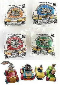 McDonalds Looney Tunes Quack-Up Cars set of 4