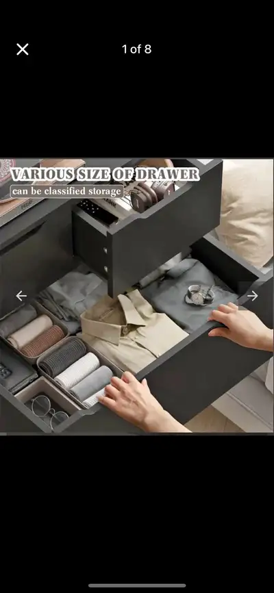 6 Drawers, Modern Wooden Black Tall Dressers For Bedroom And Clo, View more