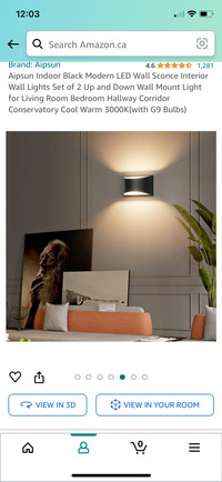 Set of Wall Sconce - Black