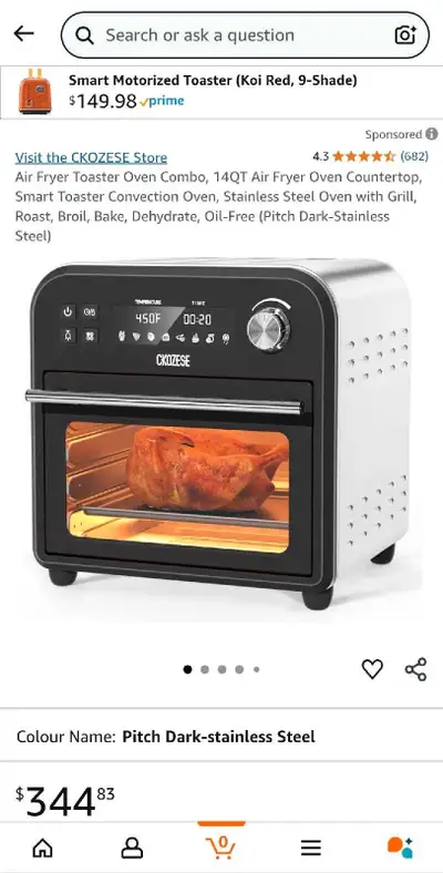 Air Fryer Toaster Oven Combo, 14QT , View more