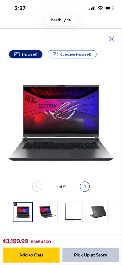 ASUS ROG Strix G18 18" Gaming Laptop, View more