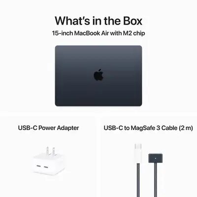 New Macbook Air M2 15" [Midnight] 8-core CPU with 4 performance cores and 4 efficiency cores 10-core...