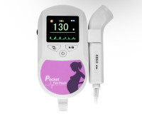 Pocket fetal Doppler + ultrasound gel
