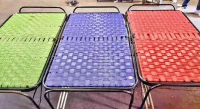 BRAND NEW SEALED  TWIN SIZE HEAVY DUTY FOLDING MANJA / BED, View more