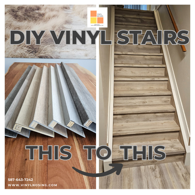 ⧪⧪CUSTOM VINYL NOSING | STAIR TREADS | VINYL STAIRS INSTALL | ⧪⧪ in Flooring in Edmonton