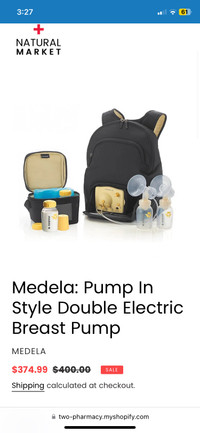 Medela double electric breast pump 
