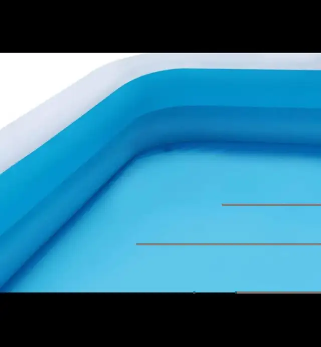 Inflatable Swimming Pool – 120" x 72" x 18" Sturdy and Safe for  in Patio & Garden Furniture in Hamilton - Image 6