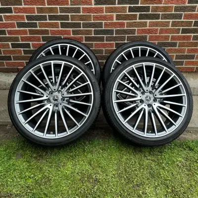 These rims are off my 2023 Mercedes Benz S580. 21 inch original wheels and Pirelli PZero Summer Tire...