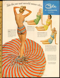 1948 large color magazine ad for Cole of California