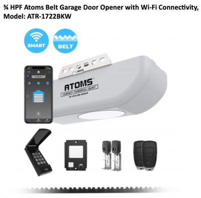 New Affordable 3/4 HP Quality Belt Garage Door Opener with Wifi, View more