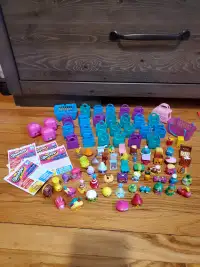 BUNDLE OF 56 SHOPKINS WITH BAGS AND CARTS INCLUDED (ALL NEW)