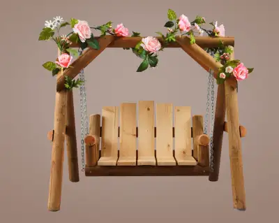 Child's Log Swing; Custom-made for a photography prop. Dimensions: Inside seat (21" long x 10" deep)...