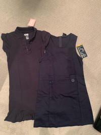 Girls navy blue school uniform dresses!