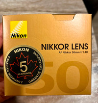 Nikon AF Nikkor 50mm 1.4D lens