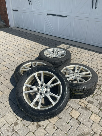 Michelin - Latitude® X-Ice® Xi2 235/55R18 100T Winter Black Sidewall 4 tires With Rims (aluminum all...