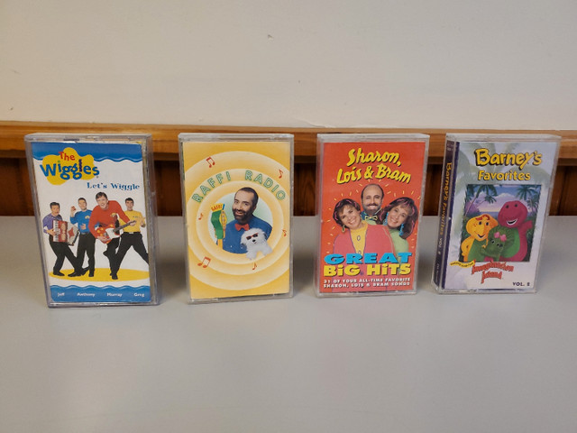 Kids Lot Of Vintage Cassette Tapes 4pc The Wiggles, Raffi, Barne in Other in St. Catharines