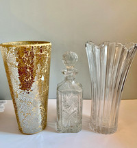 Vase Crystal and Gold 