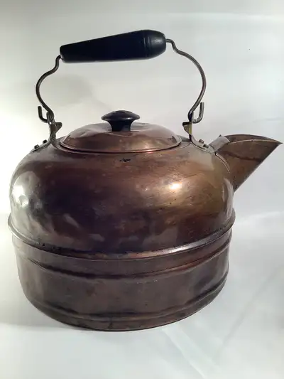 For sale is a vintage copper Kitchen Kettle and a brass hand held blow torch dating from the 1940’s....