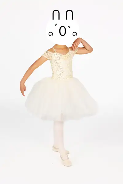 Premium Champagne Sequin Ballet Tutu Costume – Stage Ready, View more