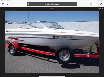 Excellent condition, low run time, selling as we got a pontoon boat. Comes with 135 Johnson motor, d...