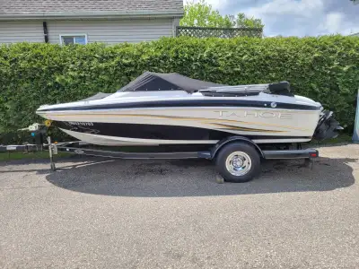 Selling my boat due to health reasons. Options are minnolta trolling motor, lowrance fish finder,5 l...