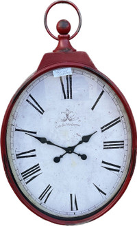 large battery operated bistro style wall clock