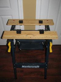 Mastercraft Steel Folding Work Table / Sawhorse w/ MDF Tabletop,
