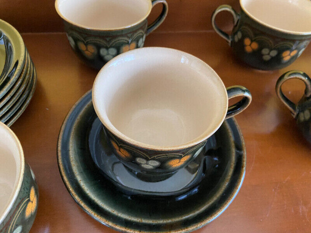 Vintage Denby Oberon Coffee Tea Cups Set Of 6 Fine Stoneware in Arts & Collectibles in Oshawa / Durham Region - Image 4
