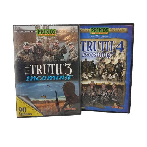 Lot of 2 Hunting DVDs PRIMOS The Truth Incoming 3 & 4 Waterfowl