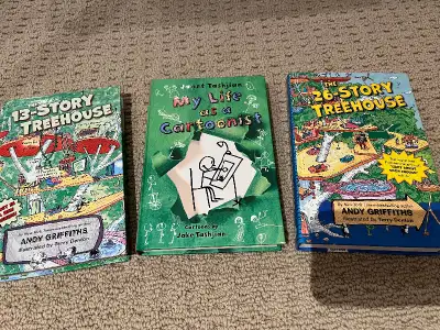 Treehouse and My Life as a Cartoonist Novels Set of 3 Hardcover Pet free and smoke free home. Excell...
