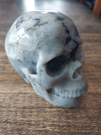 Large labradorite crystal skull