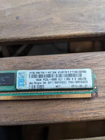 Lots of 16G DDR3L Server RAM - IBM NETLIST PC3L-8500R-7-10-zz, View more
