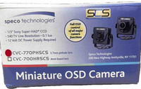 Miniature OSD Camera speco technologies 3.7 mm pinhole lens