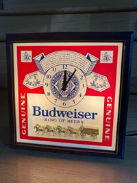 Vintage Budweiser Clock 1985
