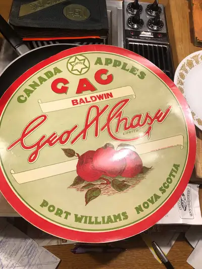 antique vintage apple barrel Label, View more