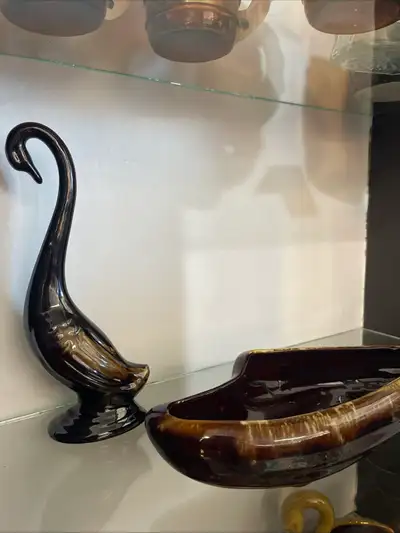 Ceramic figurines and dish, View more