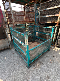 200+ wire mesh bins with gates