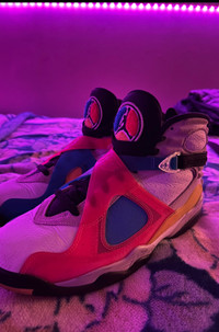 Jordan 8’s White Blue & Pink 