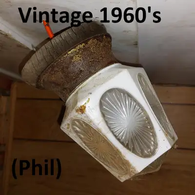 Retro Light Fixture - Indoor, Ceiling, Hexagonal Shape Shade, View more