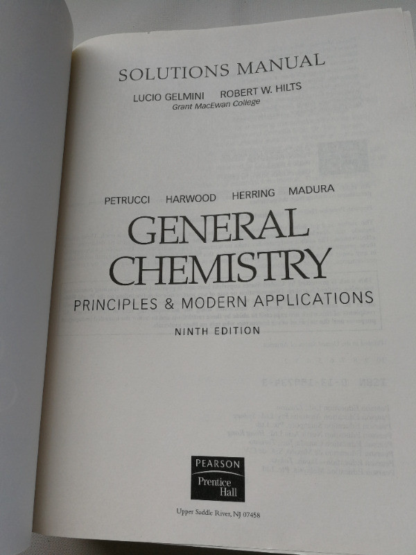 General Chemistry: Principles and Modern Application, Selections in Textbooks in Medicine Hat - Image 3