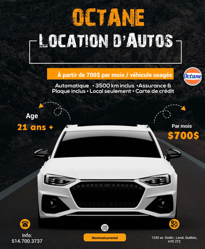 Car Rental / Location auto ➡️ 700$ par mois  514.700.3737