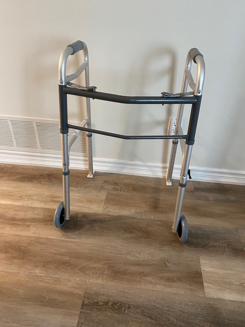 Deluxe Folding Walker with wheels and Skis Health & Special Needs