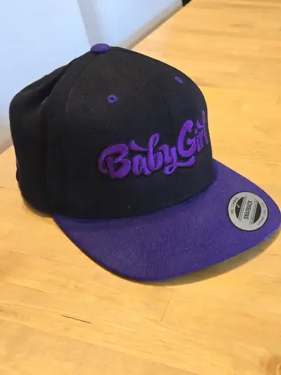 Black and Purple Baby Girl Snapback Hat Classic, View more