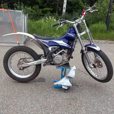 This is a trials bike that comes stock with a 250 2 stroke Yamaha engine. It was shipped from BC and...